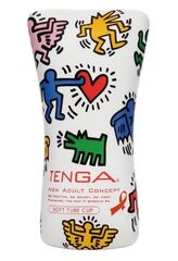 Мастурбатор-туба Tenga Keith Haring Soft Tube CUP, 15,5 см, с вакуумом
