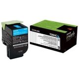 Картридж для принтеров Lexmark CS310, 410, 510 голубой (cyan). Ресурс 3000 стр (70C8HCE)