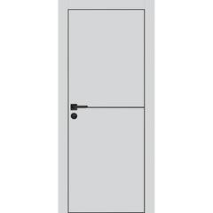 Межкомнатная дверь PX-19 кромка алюминиевая чёрная ПЭТ агат матовый глухая