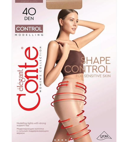 Колготки женские 40 Den Control  р.4  Mocca Conte