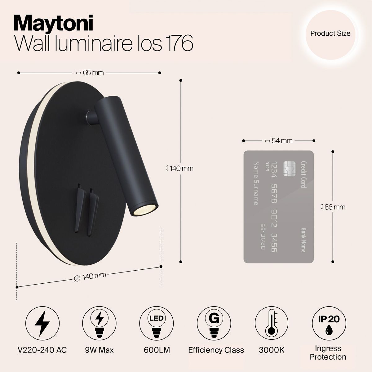 Светодиодный спот Maytoni Ios 176 C176-WL-01-6W-B