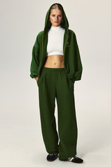 Толстовка на молнии с принтом Тёмно-зелёный