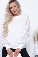 Джемпер трикотажный Арабелла (белый) Б14424-5М LT Collection