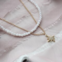 Подвеска Звезда с фианитами 15*13 мм, позолота, У036