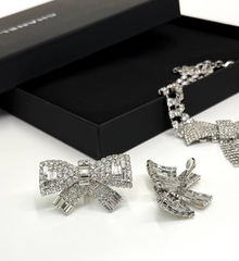 32284- Серьги клипсы БАНТЫ в стиле Alessandra Rich