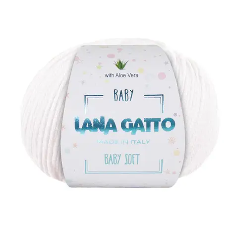 Пряжа Lana Gatto Baby soft 10001 белый