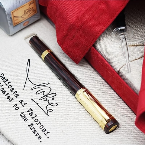 Ручка перьевая Aurora Umberto Nobile LE Dark-Brown & Vermeil Gold, F (AU-950F)