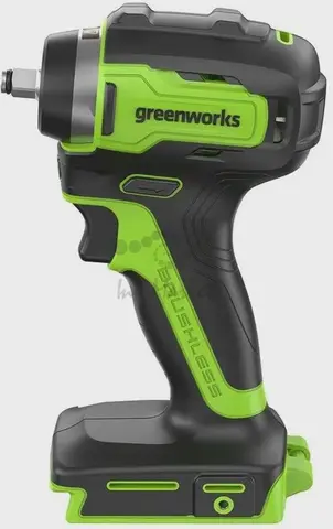 Гайковерт ударный аккумуляторный Greenworks G24IW200, 24V, б/щет, 3/8'', 200Нм, 1х2Ач, ЗУ, кор (3803607CUA)