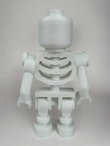 Большая Минифигурка Скелетон Белый 3D-печать