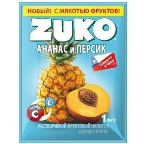 Растворимый напиток Zuko Ананас Персик 25 г