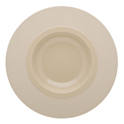 Фарфоровая тарелка с широким бортом 26 см, песочная, артикул 230924, серия BAHIA DUNE