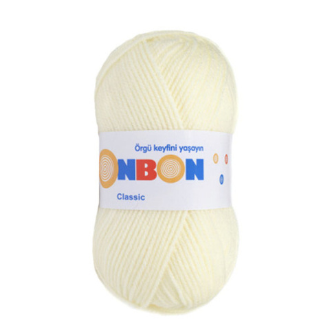 Пряжа Nako Bonbon Classic 98223 молочный (уп.5 мотков)