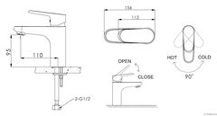 CМЕСИТЕЛЬ BRAVAT НА РАКОВИНУ PURE F1105161C