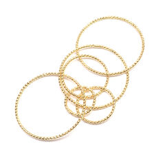 Коннектор "6 колец" 58х24 мм, позолота