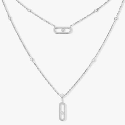 Двойное колье Messika VGOLD с двигающимися цирконами