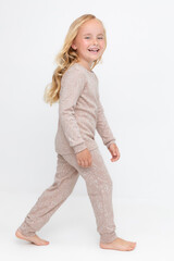 пижама  для девочки  К 1552/бежевый,мини плюшевые мишки