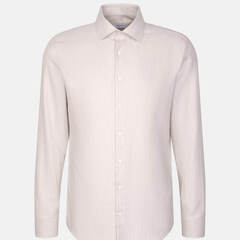 Сорочка мужская Seidensticker Slim Fit 01.845463-06 бежевая из тонкой фланели