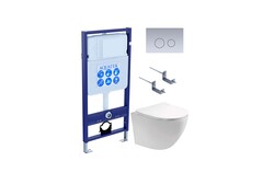 Aquatek SET Aquatek ЕВРОПА-019 4в1 SET Aquatek ЕВРОПА-019 4в1 (рама Aquatek Standard INS-0000012 с клавишей KDI-0000019 и крепежом KKI-0000002+унитаз AQ1901-00 с тонким сиденьем sc) фото