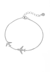 Серебряный браслет "Самолеты"