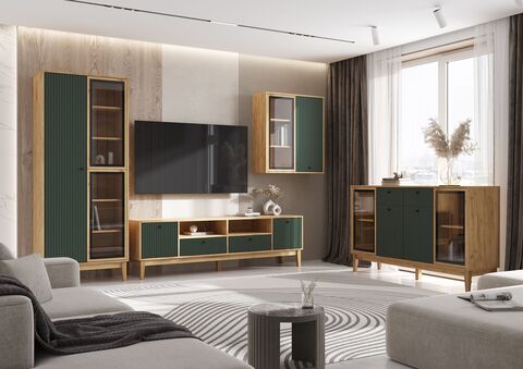 Гостиная Оливия (AGT) Браш Мени Грин, Дуб Крафт