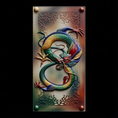 Силиконовый молд № 2123 накладка Дракон