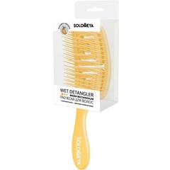 Расческа С АРОМАТОМ МАНГО для сухих и влажных волос Solomeya Wet Detangler Brush Rectangular Mango