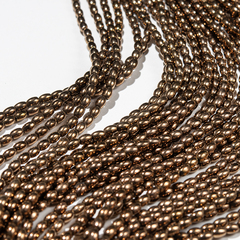 Гематин (гематит), рис 5*3,5мм, оттенок "Бронза"