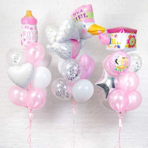 Набор воздушных шаров на выписку для девочки №4