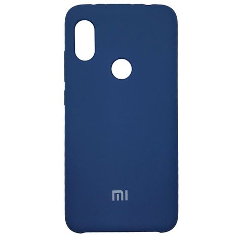 Силиконовый чехол Silicone Cover для Xiaomi Redmi Note 6 Pro (Синий)