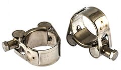 Хомуты металлические, силовые 29-31 мм, ширина 18 мм, шарнирные, W4, 2 шт.// Сибртех 475113
