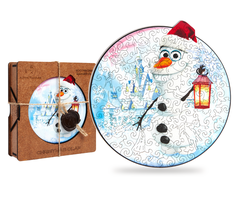 Пазл деревянный "Рождественский Олаф"