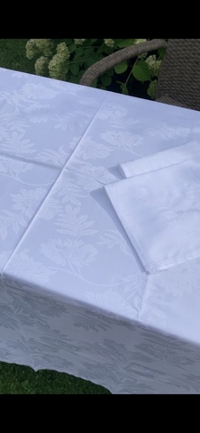 Скатерть 150х180 и 6 салфеток Vallesusa Arles 14463 белые