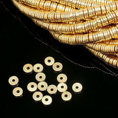Бусина Диск (Юж.Корея), позолота, диаметр 4 мм, толщина 0,6-0,8 мм, цена за 10 шт