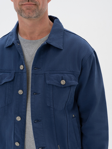 Джинсовая куртка цвета синего индиго из премиального хлопка