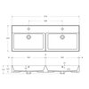 Cezares CZR-8070-80 Керамическая раковина CZR-8070-80, 810x460x140