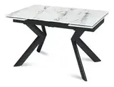 Стол "БРИДЖ" 120-180, керамика Ice Jade глянц., опоры черный муар