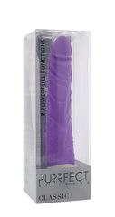 Фиолетовый вибратор-реалистик PURRFECT SILICONE CLASSIC 7.1INCH PURPLE - 18 см. - 