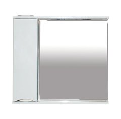 Зеркало-шкаф MISTY Элвис - 85 лев. (свет)  белая эмаль