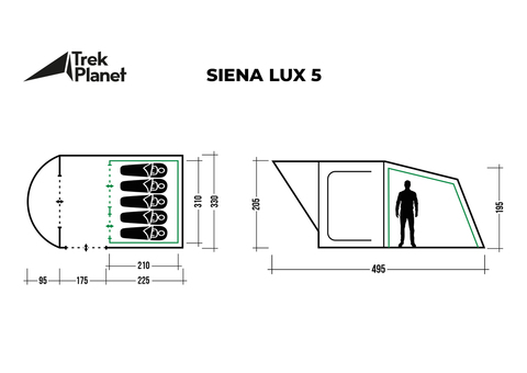 Картинка палатка кемпинговая Trek Planet Siena Lux 5  - 11