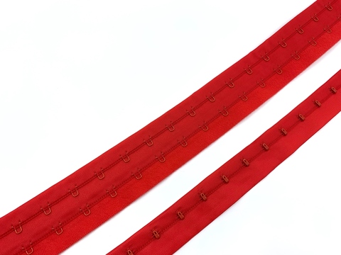 Крючки на ленте двухрядные красные (цв. 100), Arta-F