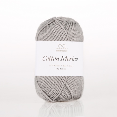 Пряжа Infinity Cotton Merino 6030 светло-серый