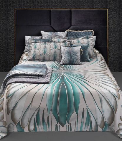 Постельное белье 2 спальное евро Roberto Cavalli Tigresse blue 001