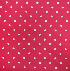 Ткань плательная Кашибо белый горох на розовом, d 0,8 см