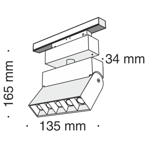 Трековый светильник Technical Points  TR015-2-10W4K-B