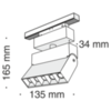 Трековый светильник Technical Points  TR015-2-10W4K-B