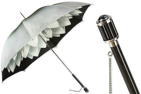 Зонт-трость Pasotti Silver Dahlia Umbrella Double Cloth, Италия.