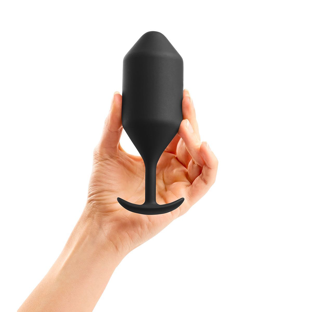 Чёрная пробка для ношения B-vibe Snug Plug 5 - 14 см.