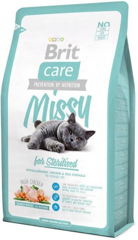 Brit Care Cat Missy for Sterilised сухой корм для кастрированных котов 2кг