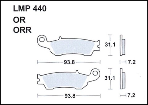 Колодки дискового тормоза AP Racing LMP440 ORR  (FDB2219 / FA450)