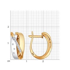 1021100 - Серьги из золота с бриллиантами